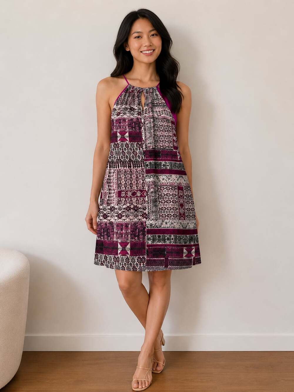 Hayden Los Angeles Printed Halter Mini Dress Size M
B112JC